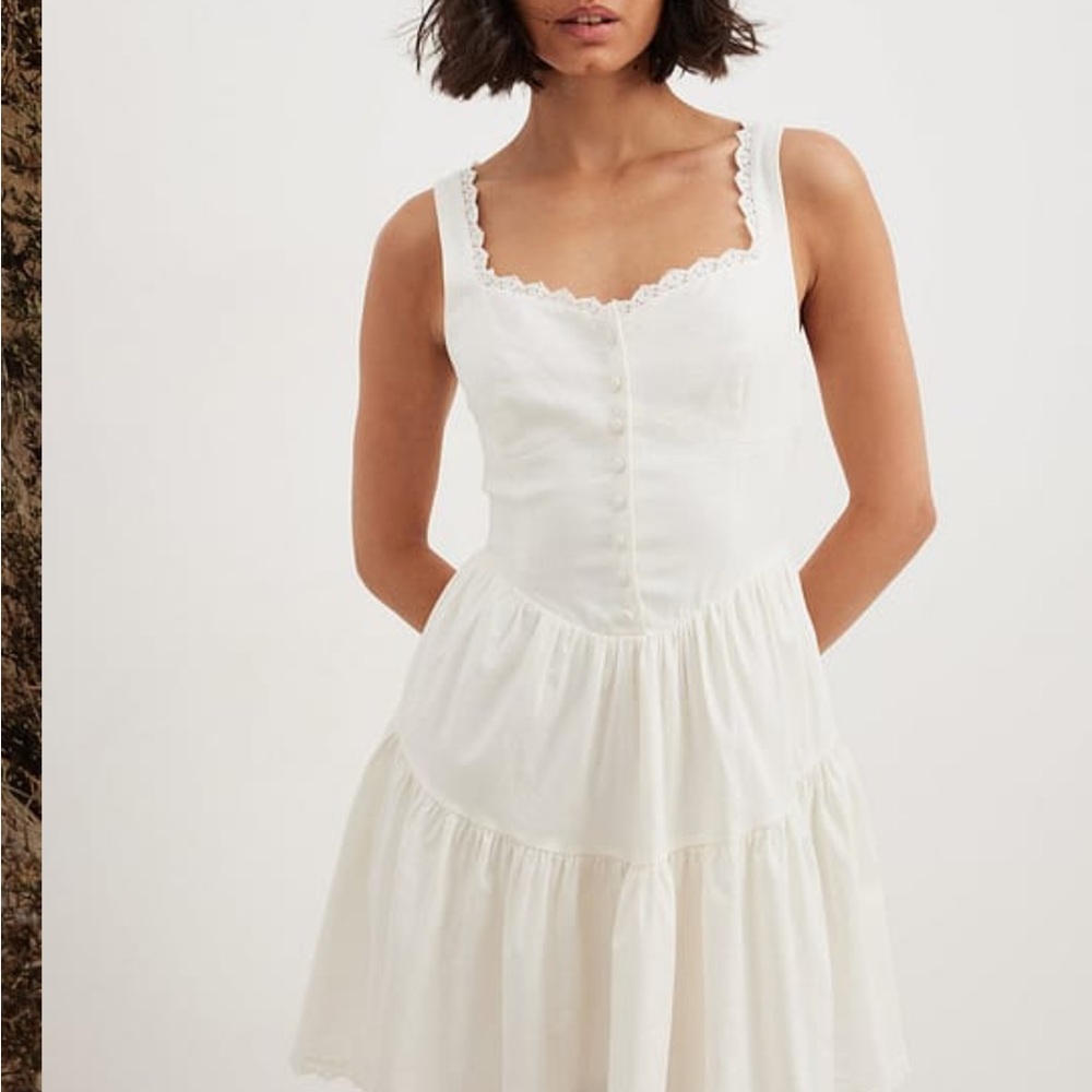 NA-KD Corset button up mini dress size small /size 4.